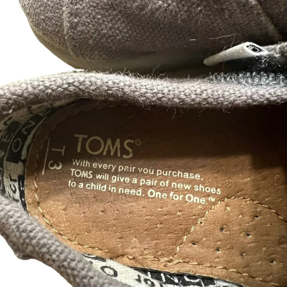 Toms T3 Ash Grey Toddler Shoes